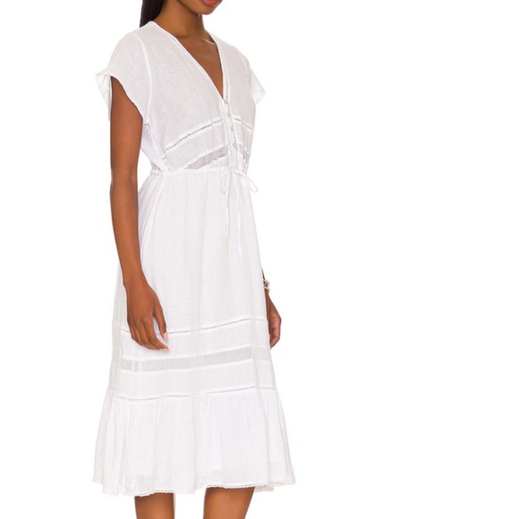 Rails  Kiki Midi Dress in White Lace Detail - Picture 3 of 16